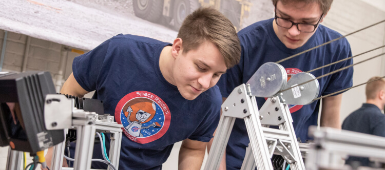 MSOE team at NASA Annual Robotic Mining Competition