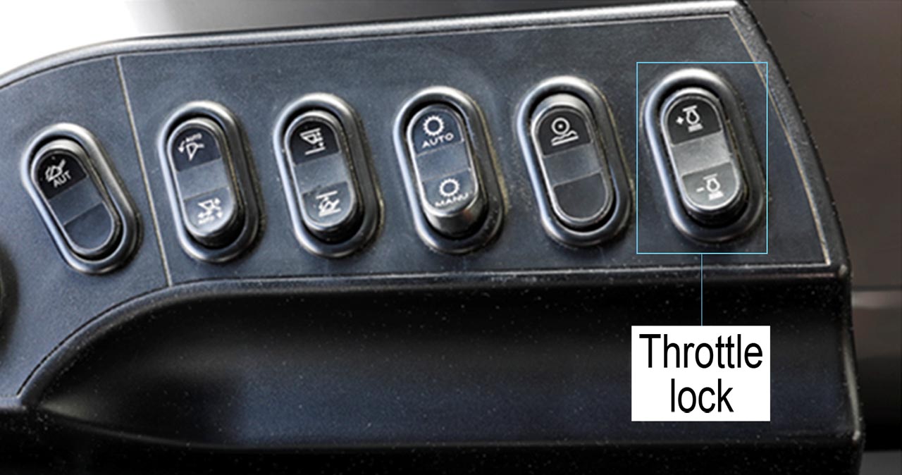 Throttle lock with auto-deceleration