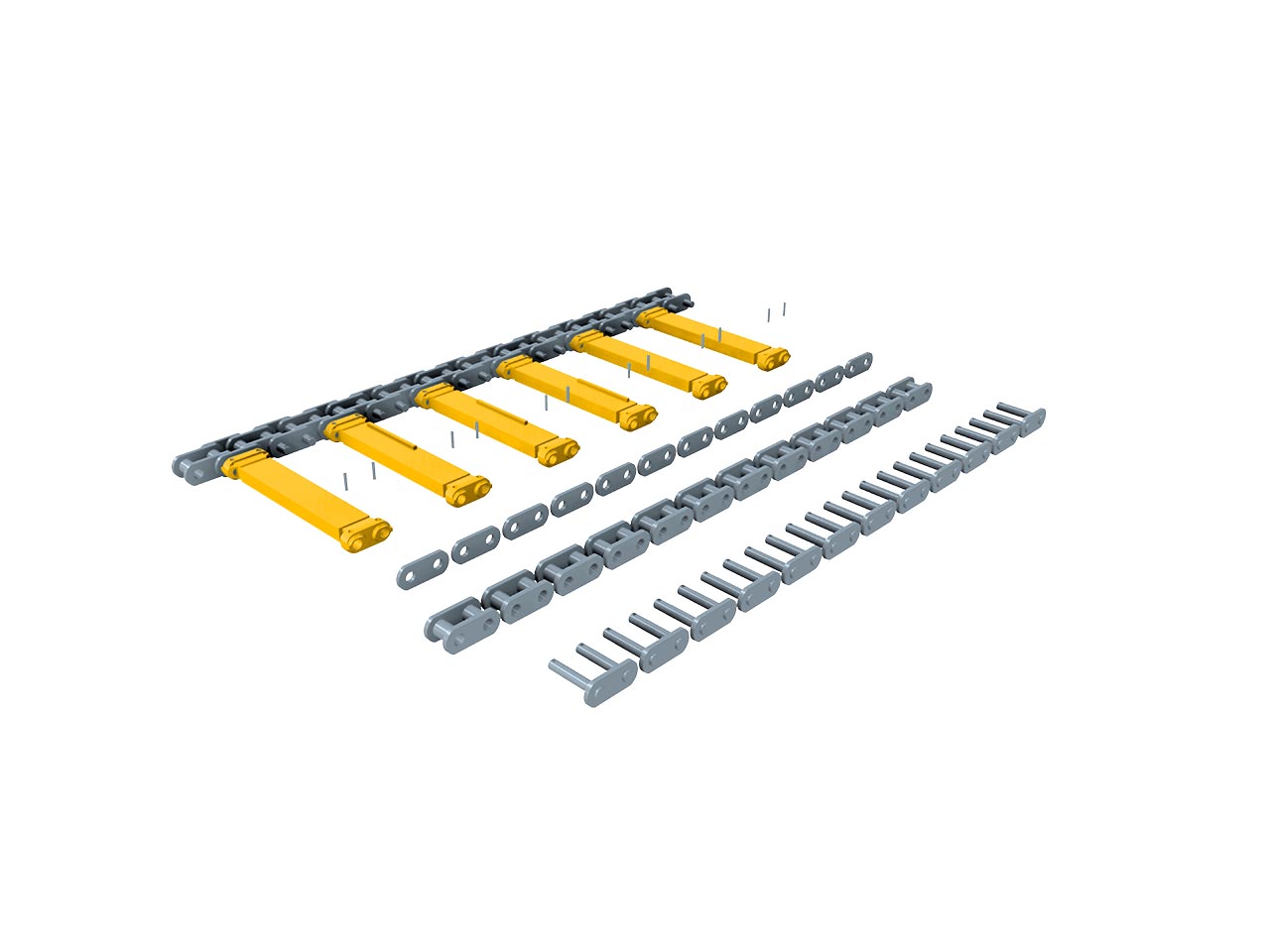 Hydraulic conveyor chain tensioning system