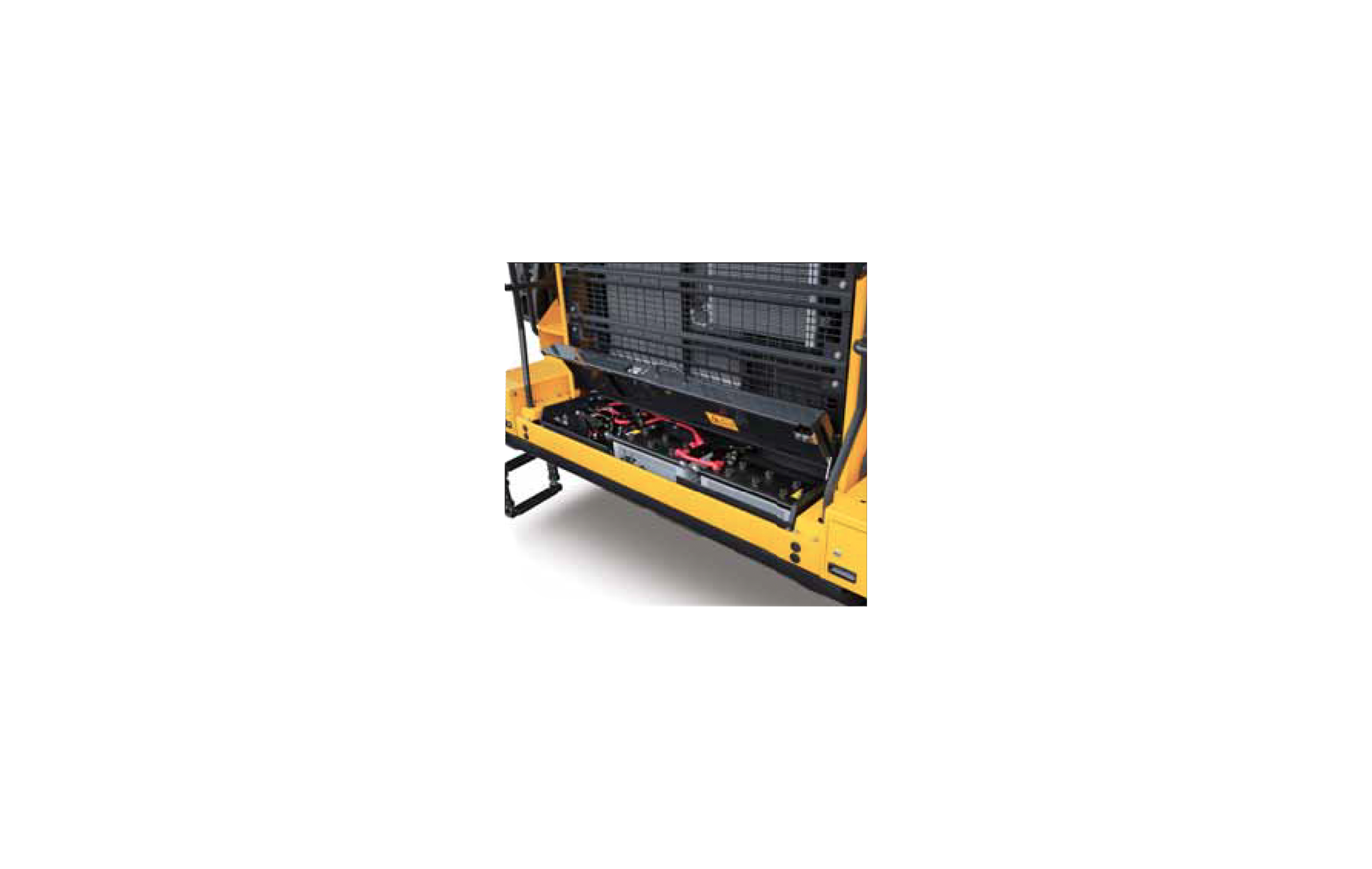 Ground-accessible battery compartment