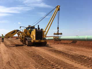 Komatsu D155CX-8 pipelayer features oval track undercarriage