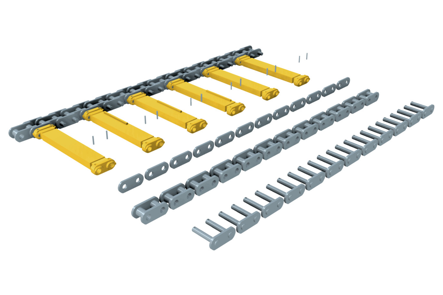 Hydraulic conveyor chain tensioning system
