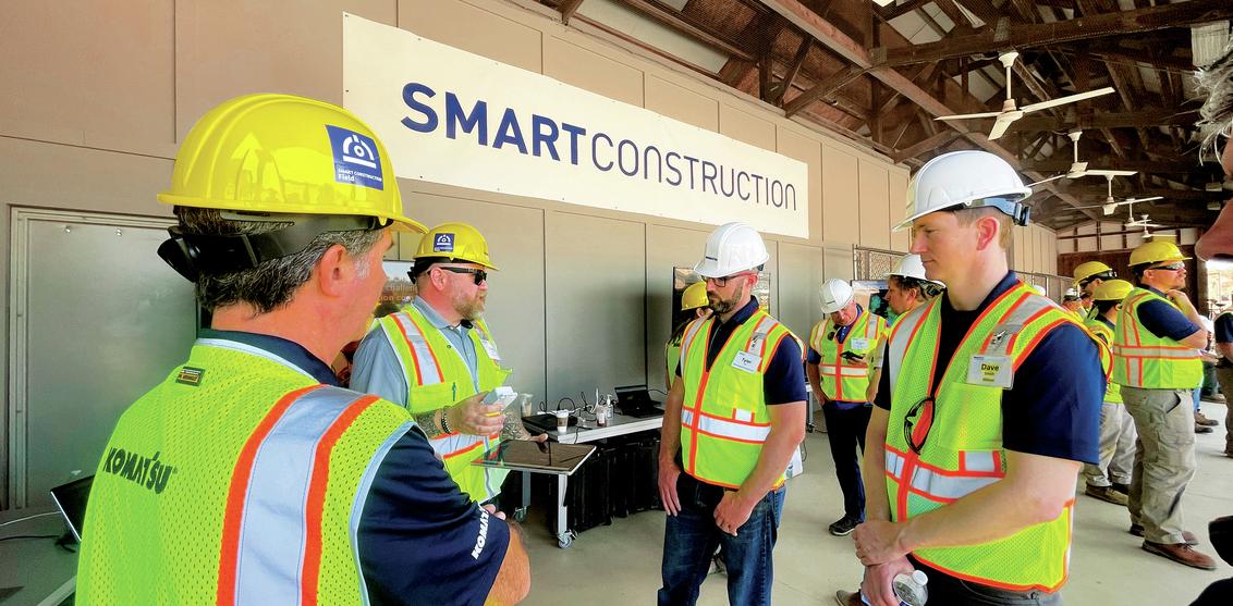 Smart Construction personnel were on hand to answer questions about how the solutions can transform attendees’ businesses and make them more efficient