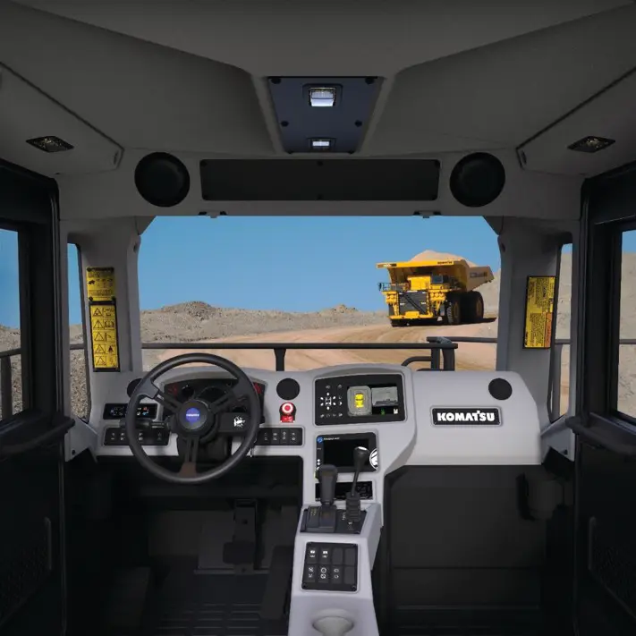 New operator cab with improved operator comfort and safety features