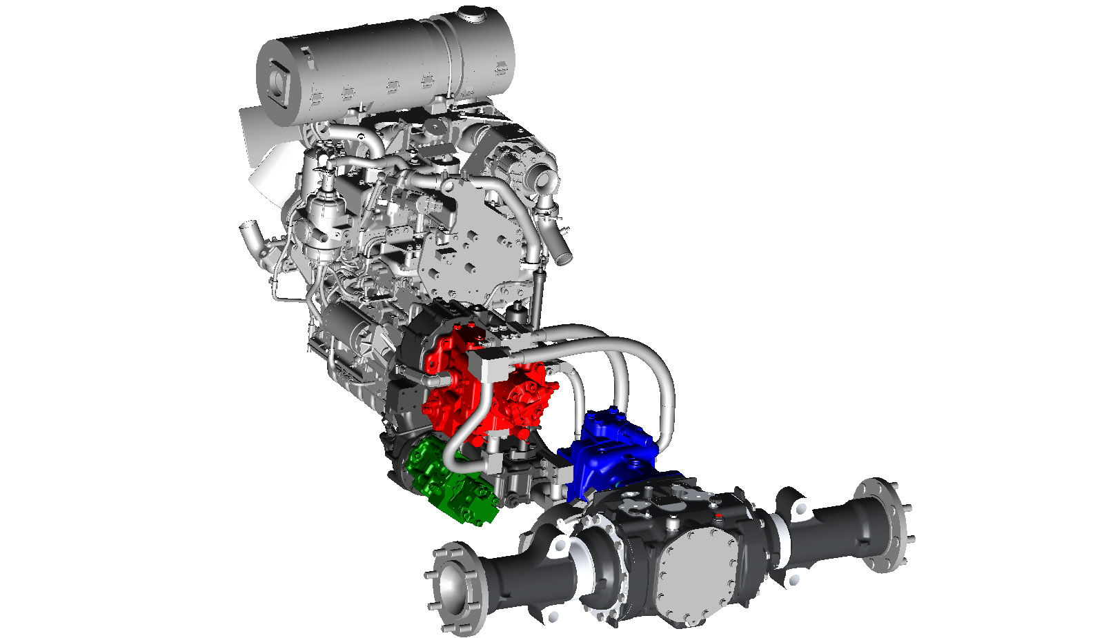 Komatsu hydrostatic system