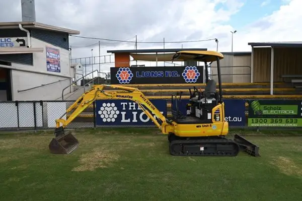 Komatsu excavator at "The Lions" Field