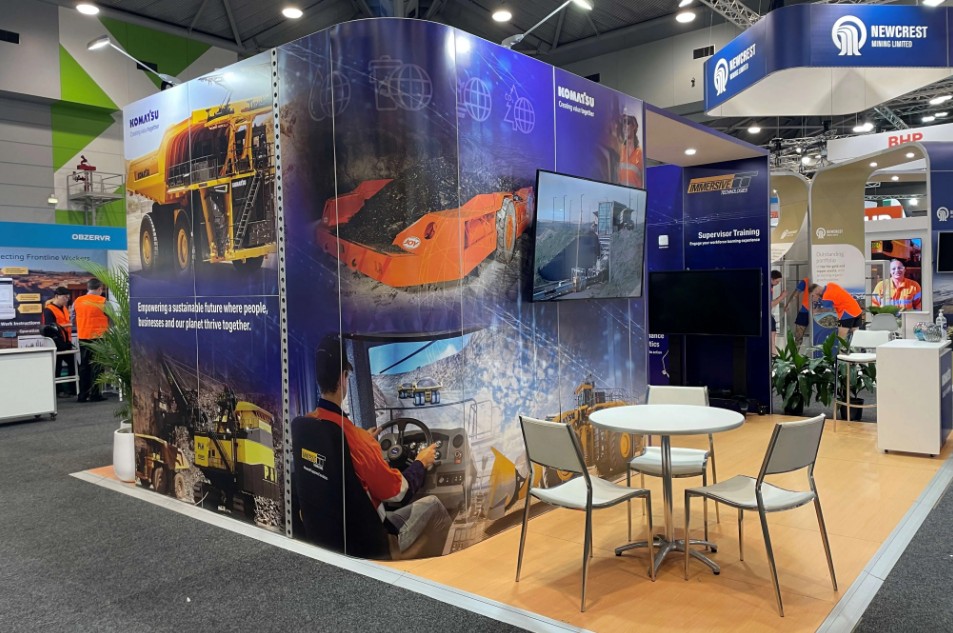 Komatsu stand at World Mining Congress 2023