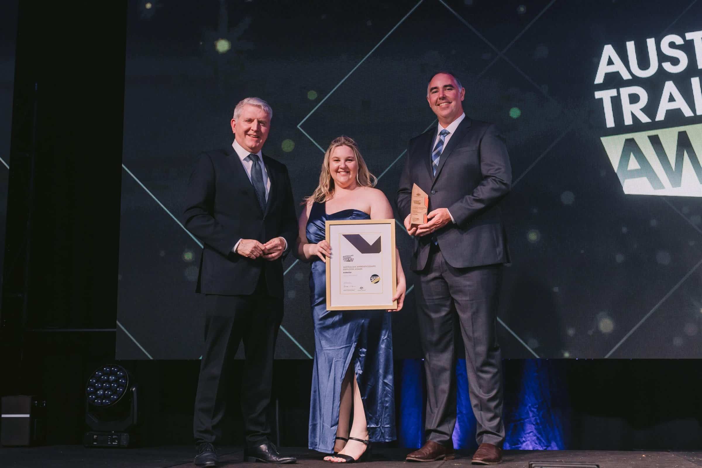 Komatsu wins gold at Australian training awards