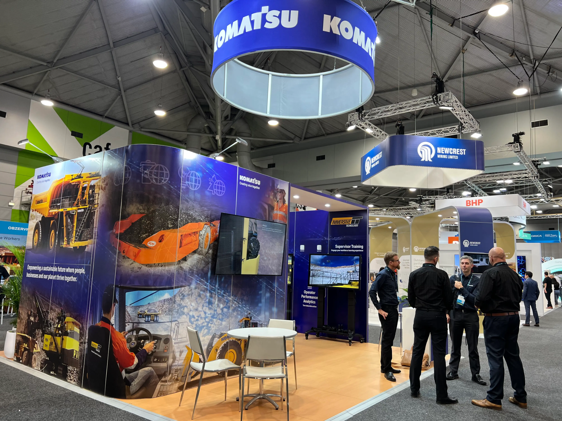 Komatsu stand at World Mining Congress 2023