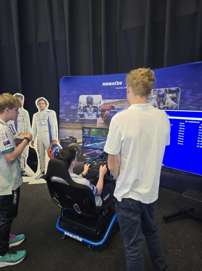 people in a simulator