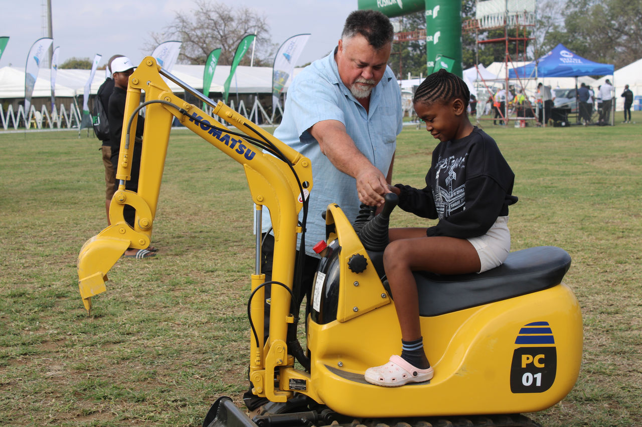 Mr. Adriaan Globler and one of the children on a PC01