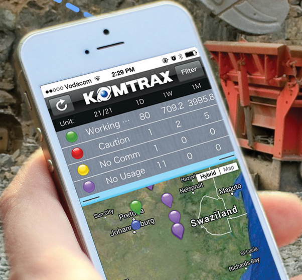 Komtrax mobile app